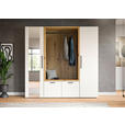 GARDEROBE  in 216/200/47 cm  - Weiß/Eiche Artisan, MODERN, Glas/Holzwerkstoff (216/200/47cm) - Voleo