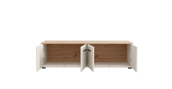 LOWBOARD  156/44/40,5 cm  stehend  - Kaschmir/Schwarz, Basics, Holzwerkstoff/Kunststoff (156/44/40,5cm) - Carryhome