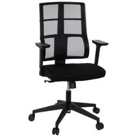 OTOČNÁ STOLIČKA, sieťovina, plochá tkanina, čierna - čierna, Modern, textil/plast (65/124/60cm) - MID.YOU