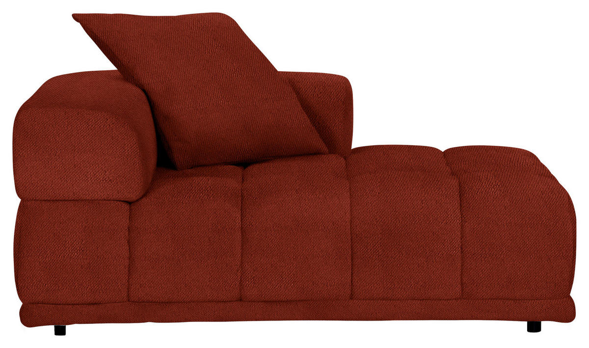 SOFAELEMENT in Plüsch Rostfarben  - Rostfarben/Schwarz, Konventionell, Kunststoff/Textil (125/66/155cm) - Carryhome