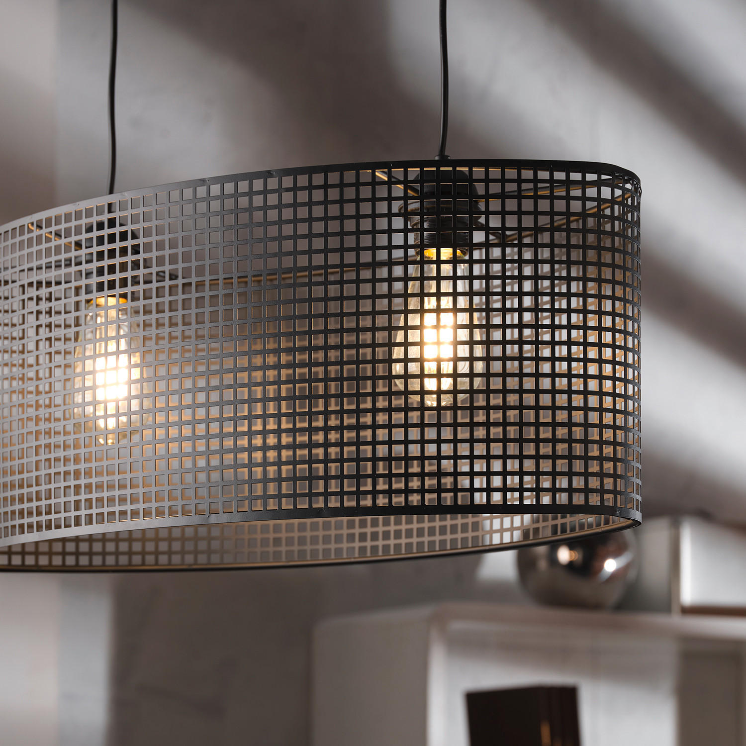 HÄNGELEUCHTE 60/27/90 cm  - Schwarz, Design, Metall (60/27/90cm)