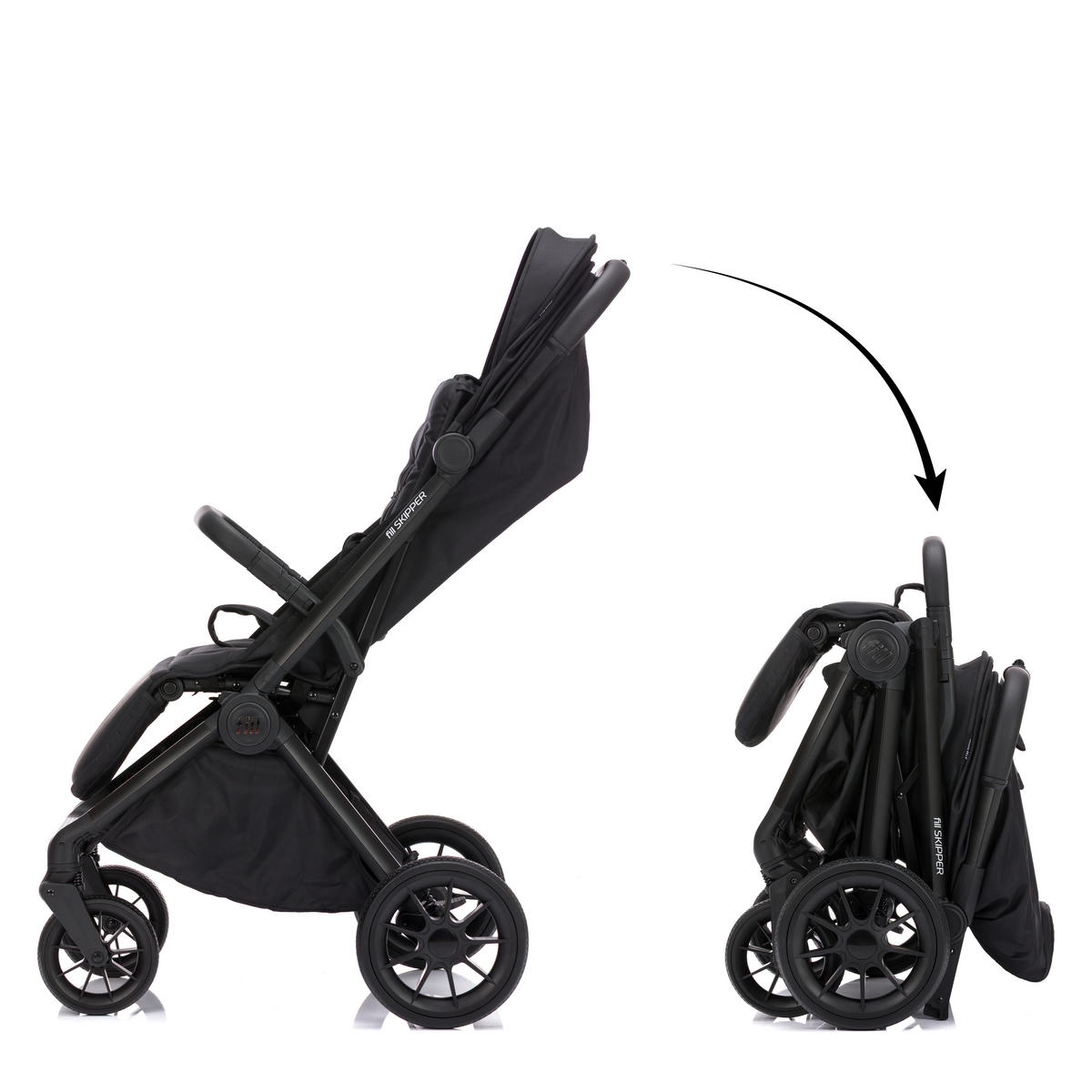 BUGGY  - Jadegrün/Schwarz, Basics, Textil/Metall (54/68/108cm) - Fillikid