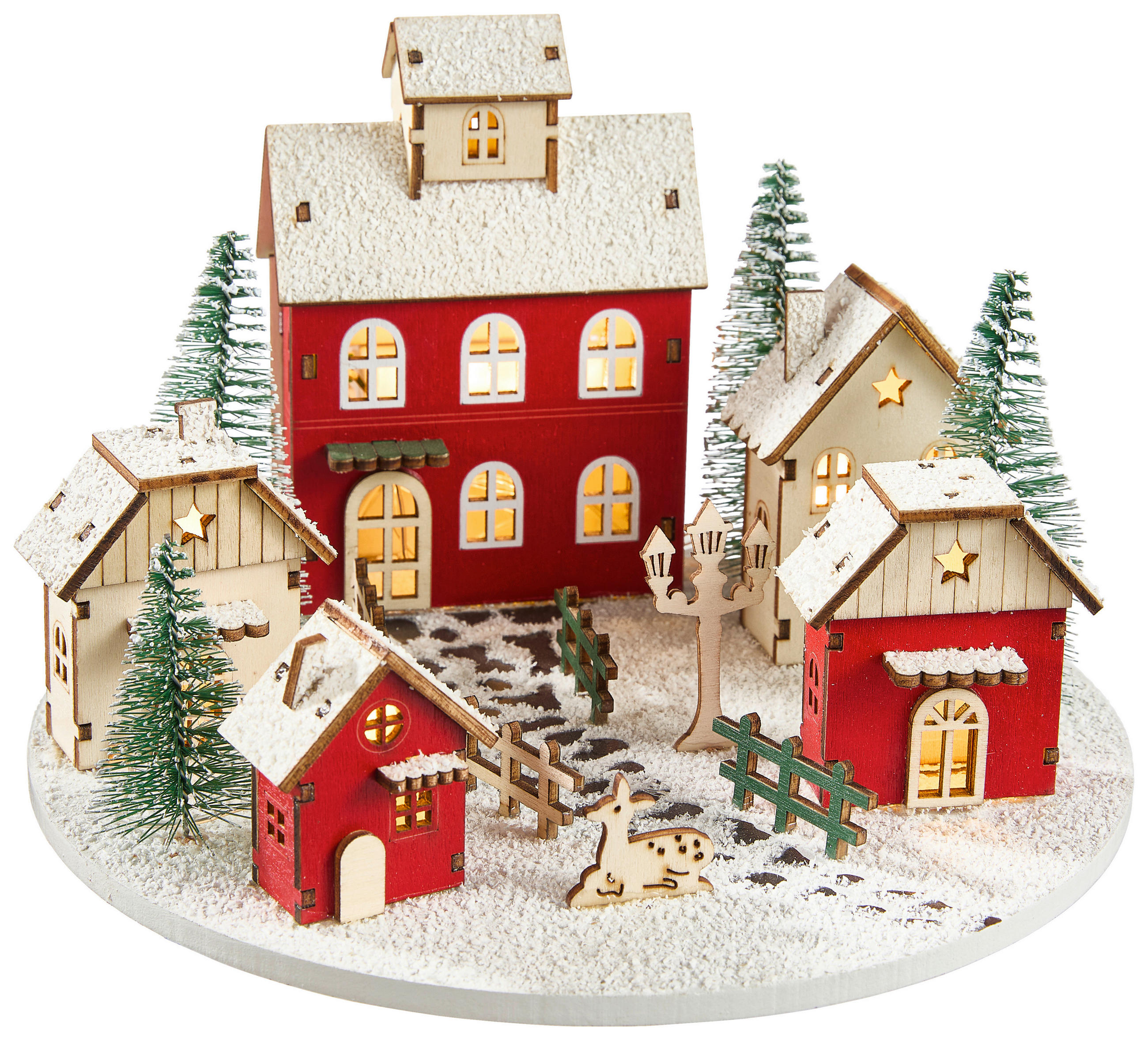 DEKOHAUS  - Rot/Multicolor, LIFESTYLE, Holzwerkstoff (21,5/13cm) - X-Mas