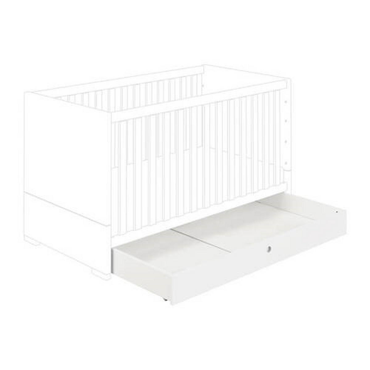 BETTSCHUBKASTEN Weiß  - Weiß, Basics, Holzwerkstoff (137,0/75,0/14,5cm) - Paidi