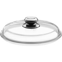 DECKEL  24 cm  - Klar/Edelstahlfarben, Basics, Glas/Metall (24cm) - WMF