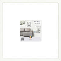 RÁM NA OBRAZY, 1 foto 30 cm x 30 cm - biela, Basics, plast (32/32/2,5cm)