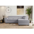 ECKSOFA  in Flachgewebe Grau  - Schwarz/Grau, KONVENTIONELL, Kunststoff/Textil (266/220cm) - Carryhome