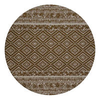 HANDWEBTEPPICH  Wohnzimmer 120 cm Braun rund  - Braun, Basics, Textil (120cm) - Kayoom
