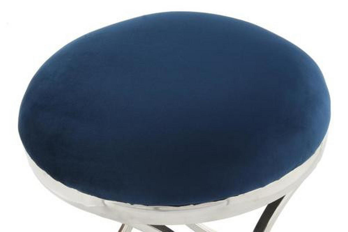 PALL i metall, textil blå, silver  - silver/blå, Trend, metall/textil (40/49/40cm) - Kayoom