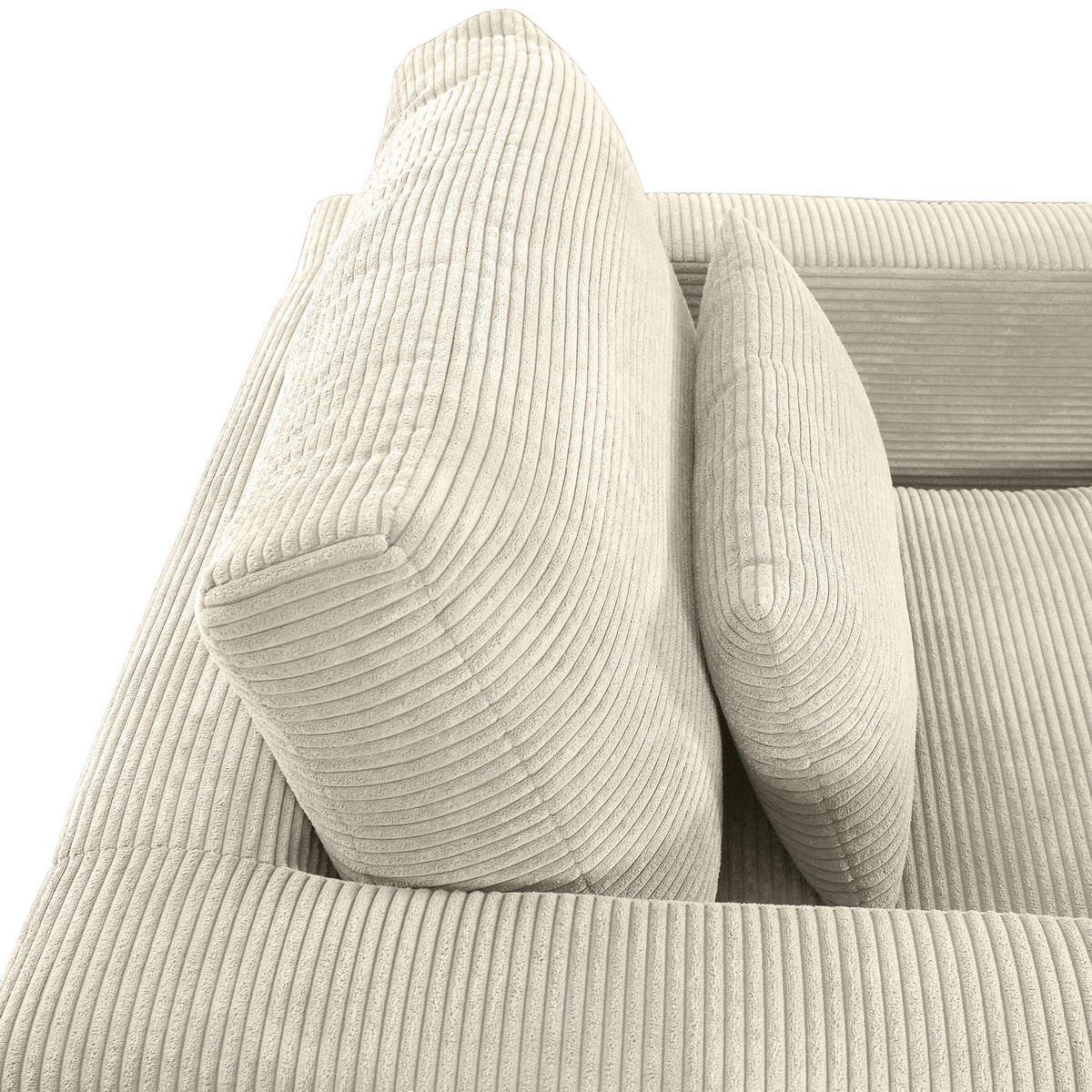 XXL-SESSEL Cord Creme    - Creme/Schwarz, ROMANTIK / LANDHAUS, Kunststoff/Textil (120/67/140cm) - Landscape