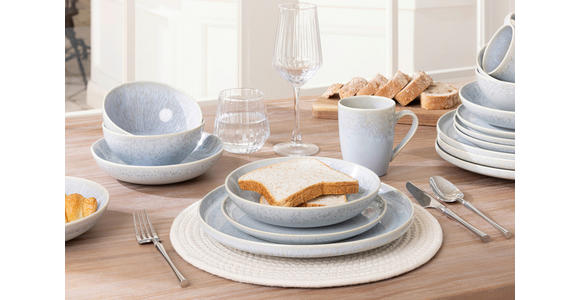 KOMBISERVICE GLOSSY 20-teilig  - Blau, Trend, Keramik - Novel