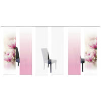 FLÄCHENVORHANG MAGNENE, 6-TLG. in Rosa blickdicht  - Rosa, Basics, Textil (6x60/245cm)