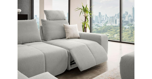 ECKSOFA in Velours Greige 236/326 cm - Greige/Schwarz, Design, Kunststoff/Textil (236/326cm) - Xora
