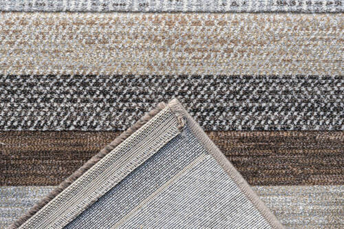 WEBTEPPICH 80/150 cm Argentum Creme, Grau, Dunkelbraun  - Dunkelbraun/Creme, KONVENTIONELL, Kunststoff/Textil (80/150cm)