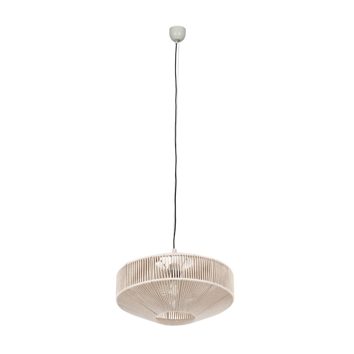 PENDELLEUCHTE 46/150 cm   - Beige/Weiß, Natur, Textil/Metall (46/150cm) - Trio Leuchten