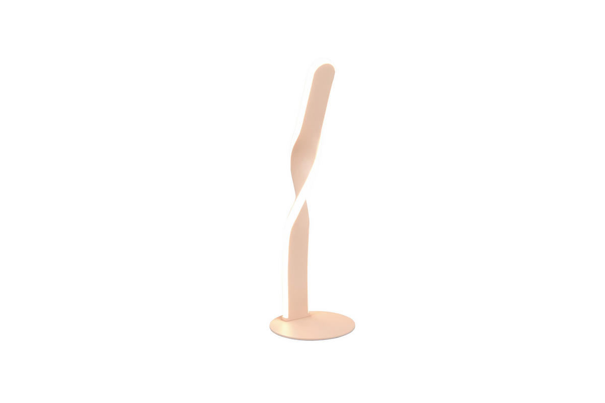 LED-TISCHLEUCHTE - Sandfarben/Weiss, Design, Kunststoff/Metall (13/40,5cm)