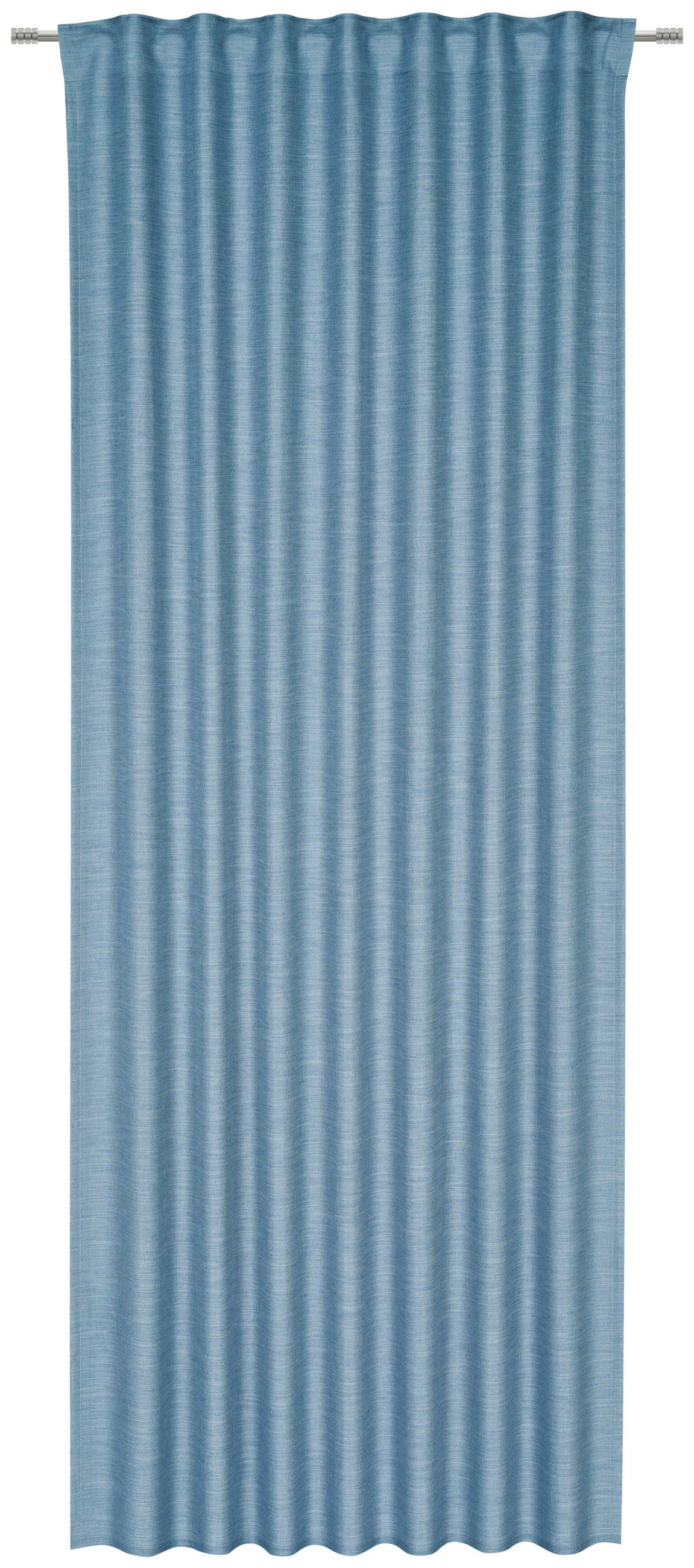 HOTOVÝ ZÁVĚS, neprůsvitné, 140/255 cm - modrá, Basics, textil (140/255cm) - Novel