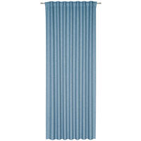 HOTOVÝ ZÁVĚS, neprůsvitné, 140/255 cm - modrá, Basics, textil (140/255cm) - Novel
