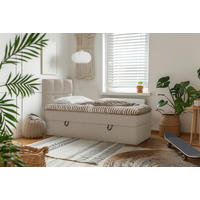 BOXBETT 90/200 cm  in Hellbraun  - Hellbraun/Schwarz, MODERN, Holz/Kunststoff (90/200cm) - MID.YOU