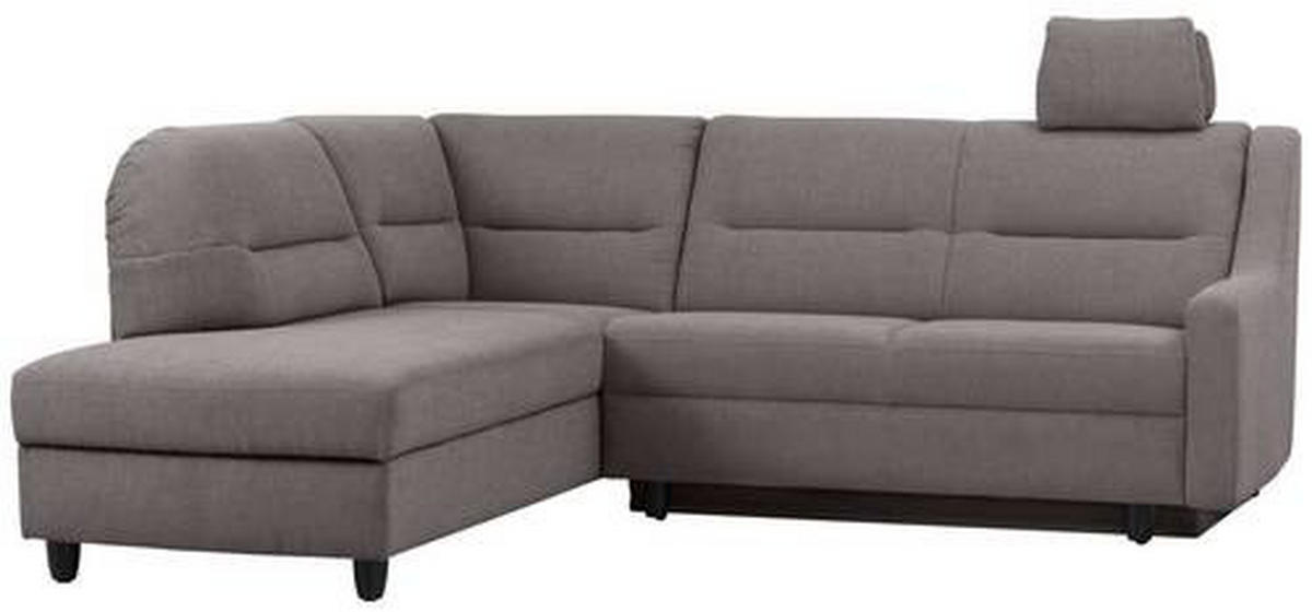 ECKSOFA in Chenille Grau  208/226 cm  - Schwarz/Grau, KONVENTIONELL, Textil (208/226cm) - Sedda