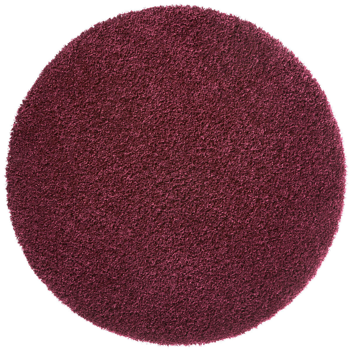 HOCHFLORTEPPICH 120 cm Bordeaux rund  - Bordeaux, Basics, Textil (120cm) - Novel