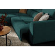 ECKSOFA in Struktur Petrol  205/284 cm  - Petrol/Schwarz, Design, Kunststoff/Textil (205/284cm) - Xora