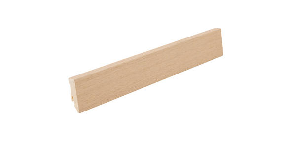 SOCKELLEISTE Weiß, Eichefarben - Eichefarben/Weiß, Basics, Holz (1,6/5,8/250cm) - Homeware