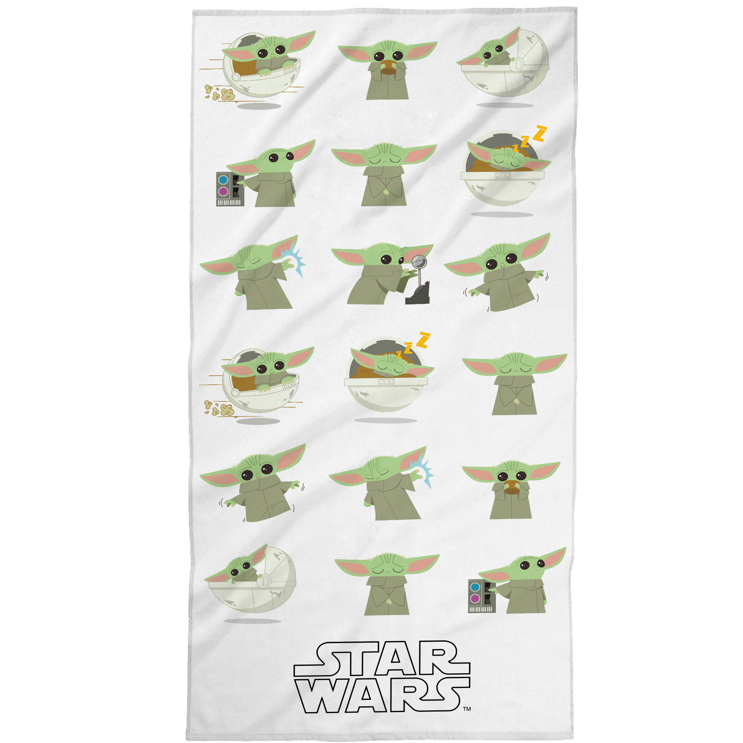 BADETUCH Star Wars Yoda 70/140 cm  - Schwarz, Basics, Textil (70/140cm) - Disney