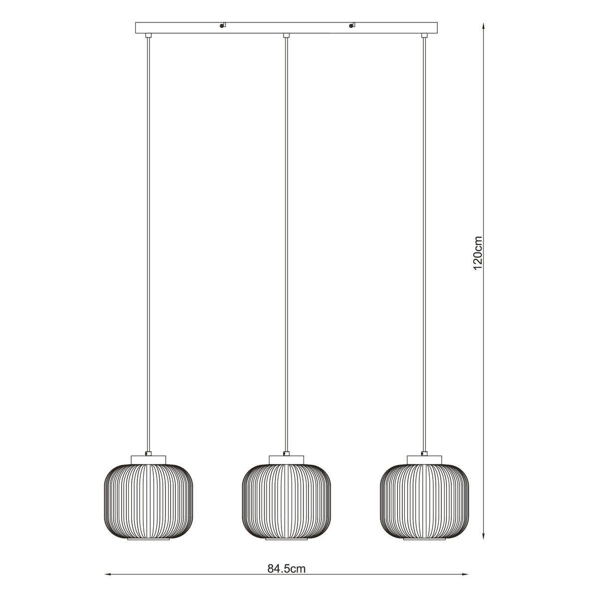 HÄNGELEUCHTE 84.5/20/120 cm  - Weiß, Trend, Glas/Holz (84.5/20/120cm) - Collet's Monde