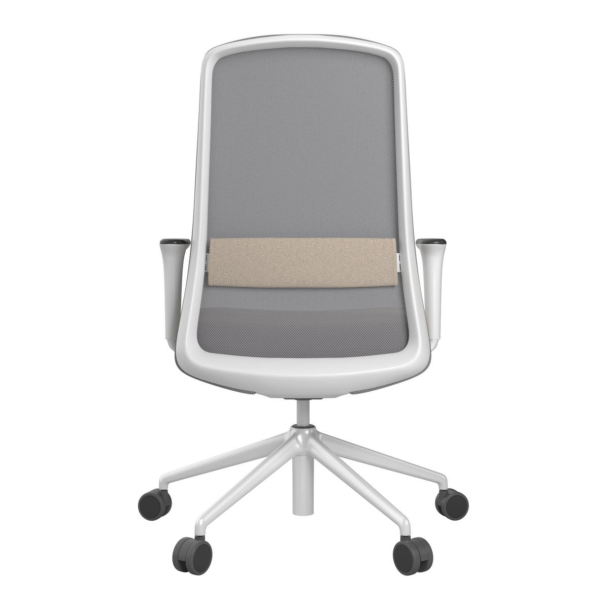 DREHSTUHL Grau, Weiß, Beige  - Beige/Weiß, MODERN, Kunststoff/Textil (70/103-115/70cm)