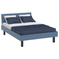 BETT 140/200 cm  in Blau  - Blau/Schwarz, Design, Metall (140/200cm) - Xora