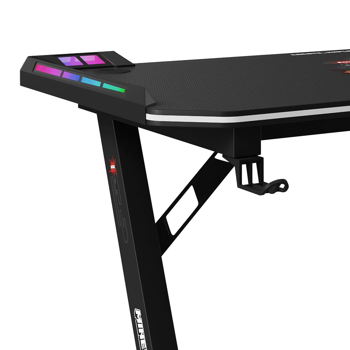 GAMINGTISCH 120/60/74 cm  in Multicolor, Schwarz  - Multicolor/Schwarz, MODERN, Holzwerkstoff/Metall (120/60/74cm) - Minecraft