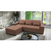 ECKSOFA Altrosa Struktur, Bouclé  - Altrosa/Schwarz, Design, Kunststoff/Textil (175/270cm) - MID.YOU
