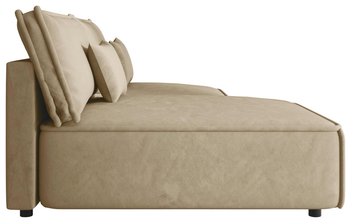 ECKSOFA Beige Webstoff Zierkissen, Rückenkissen, Rücken echt  - Beige/Schwarz, MODERN, Kunststoff/Textil (153/200cm) - Xora