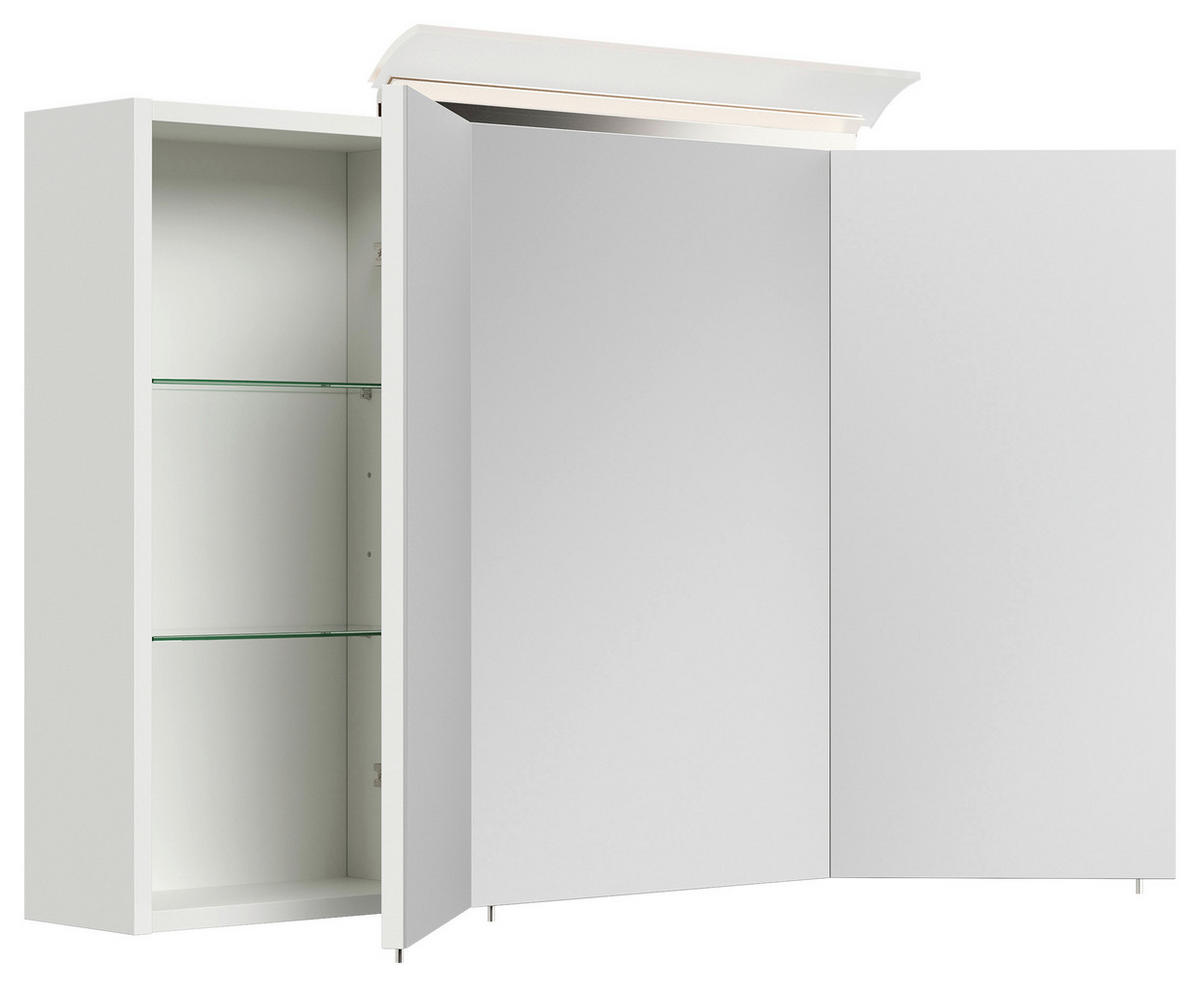 SPIEGELSCHRANK 120/62,5/17 cm  - Weiß Hochglanz, MODERN, Glas/Holzwerkstoff (120/62,5/17cm) - MID.YOU