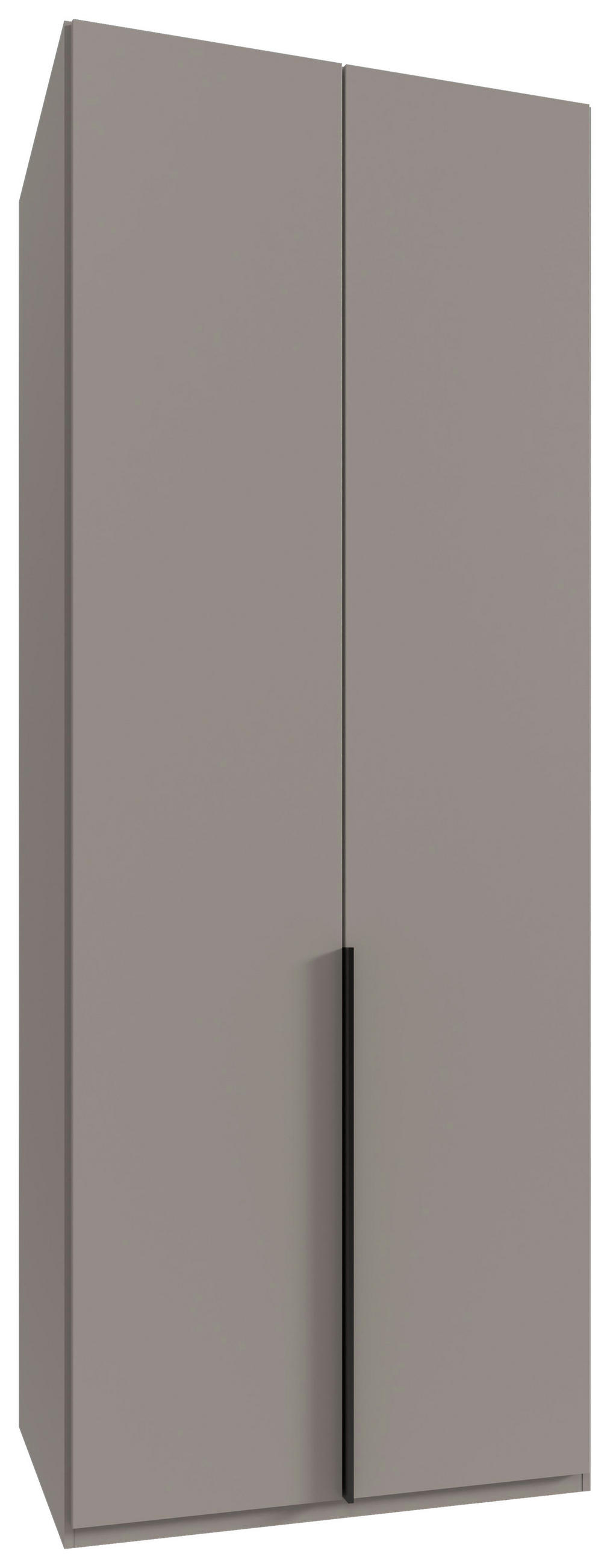 DREHTÜRENSCHRANK 90/236/58 cm,  in Grau, Sahara, 2-türig  - Schwarz/Grau, MODERN, Holzwerkstoff/Metall (90/236/58cm) - MID.YOU