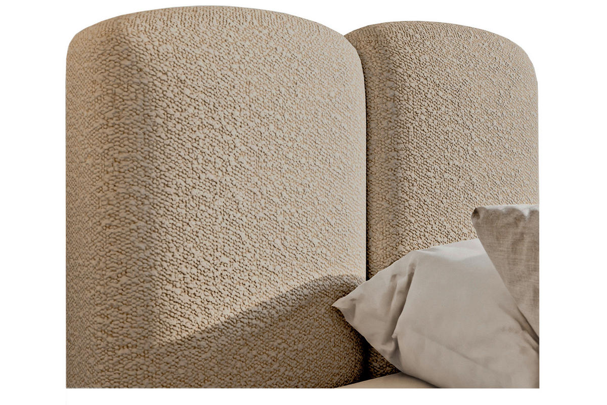 POLSTERBETT Lattenrost, Bettkasten 90/200 cm  in Sandfarben  - Sandfarben, MODERN, Holz/Textil (90/200cm) - Livetastic
