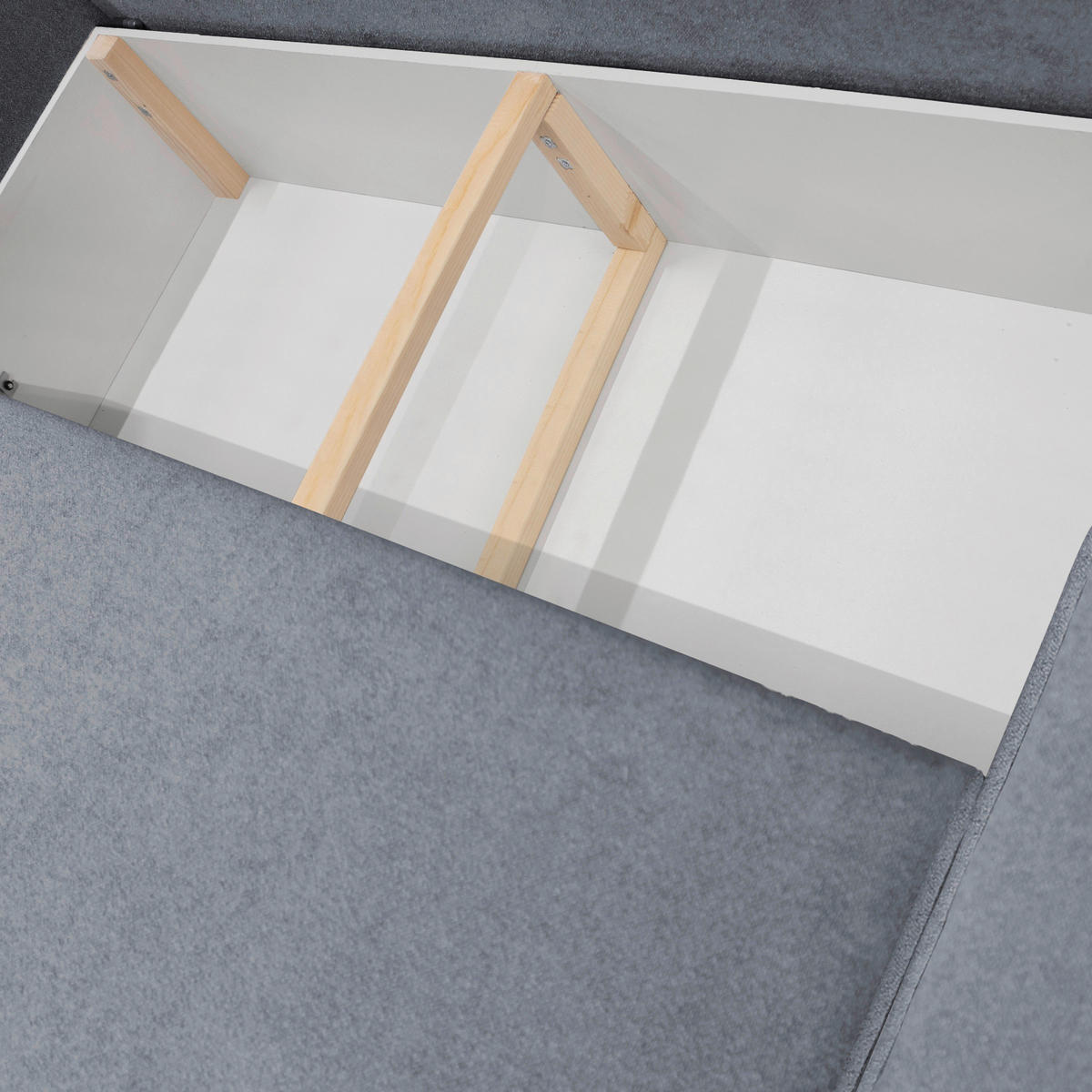 ECKSOFA in Struktur, Bouclé Grau  - Schwarz/Grau, Design, Kunststoff/Textil (209/143cm) - MID.YOU