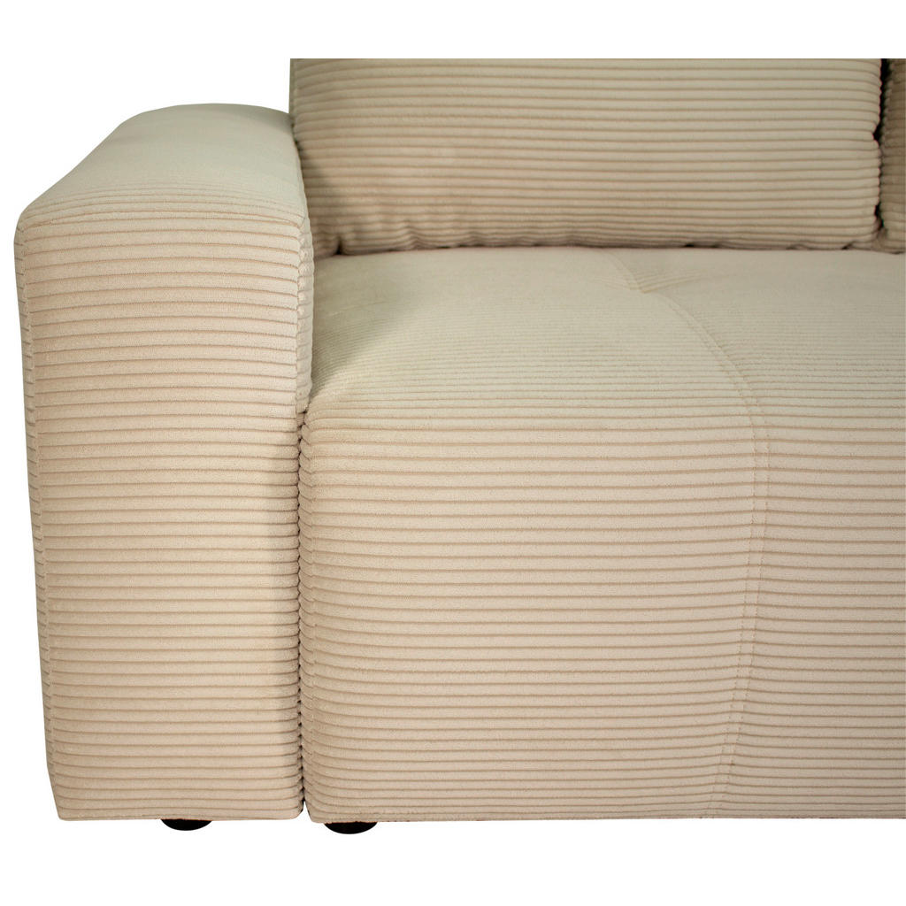 Thumbnail - Xora Ecksofa, Beige, Textil, 3-Sitzer, Füllung: Schaumstoff, L-Form, seitenverkehrt montierbar, 248x146 cm, Rücken echt,...