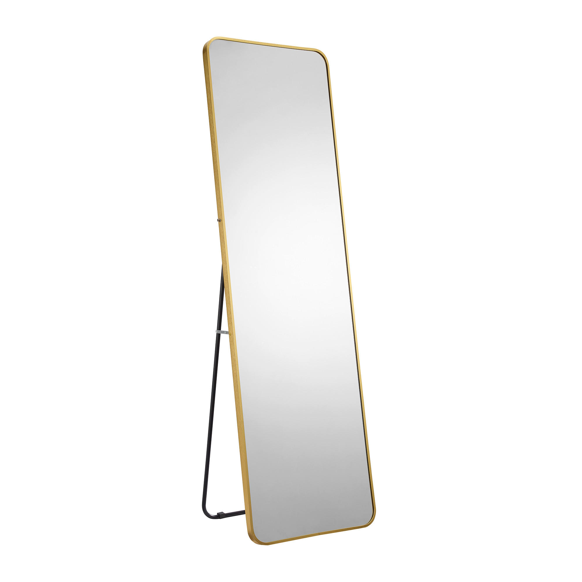 STANDSPIEGEL 50/160/2 cm  - Goldfarben, Design, Glas/Metall (50/160/2cm) - Livetastic