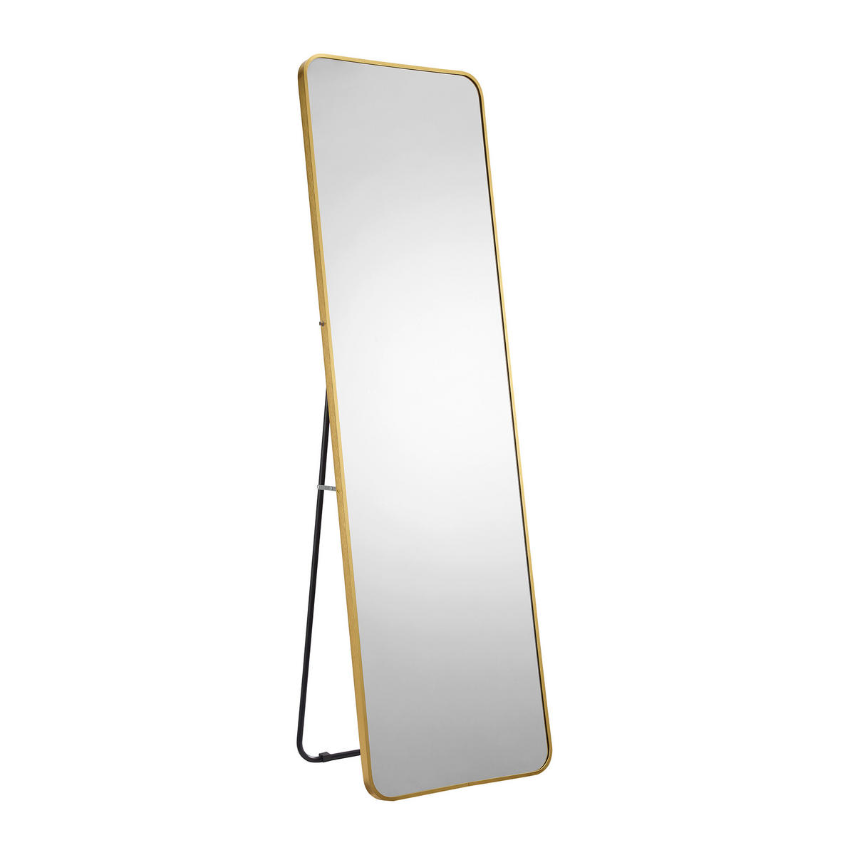 STANDSPIEGEL 50/160/2 cm  - Goldfarben, Design, Glas/Metall (50/160/2cm) - Livetastic