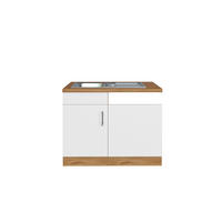 BÄNKSKÅP FÖR DISKHO 110/85/60 cm  i vit  - vit/kromfärg, Modern, metall/trämaterial (110/85/60cm) - Held