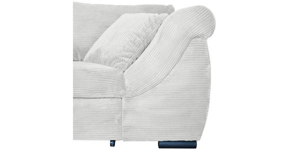 ECKSOFA  in Cord Hellgrau  - Hellgrau/Schwarz, KONVENTIONELL, Textil/Metall (168/258cm) - Carryhome