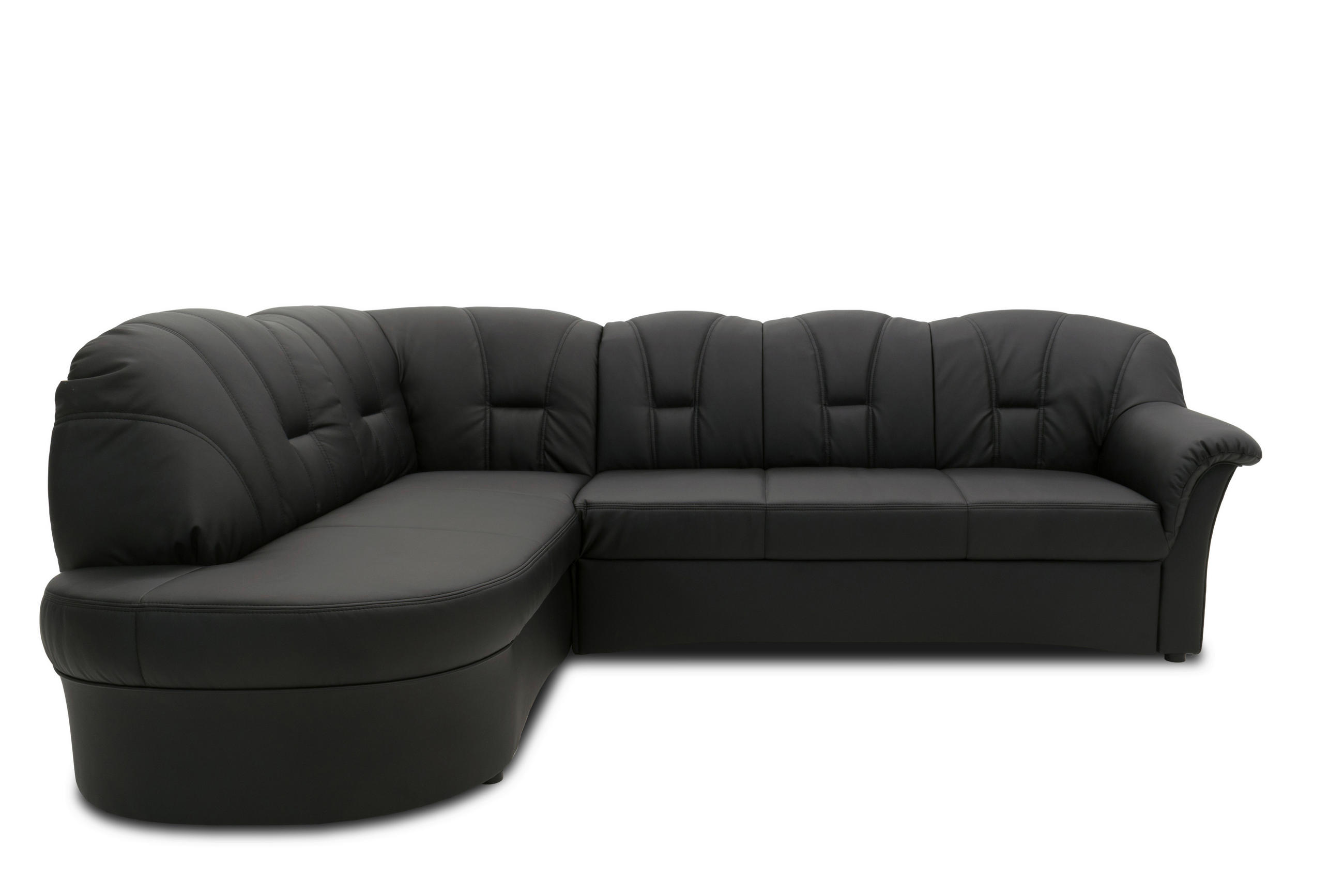 Mid.you Ecksofa Schwarz 243x180 cm