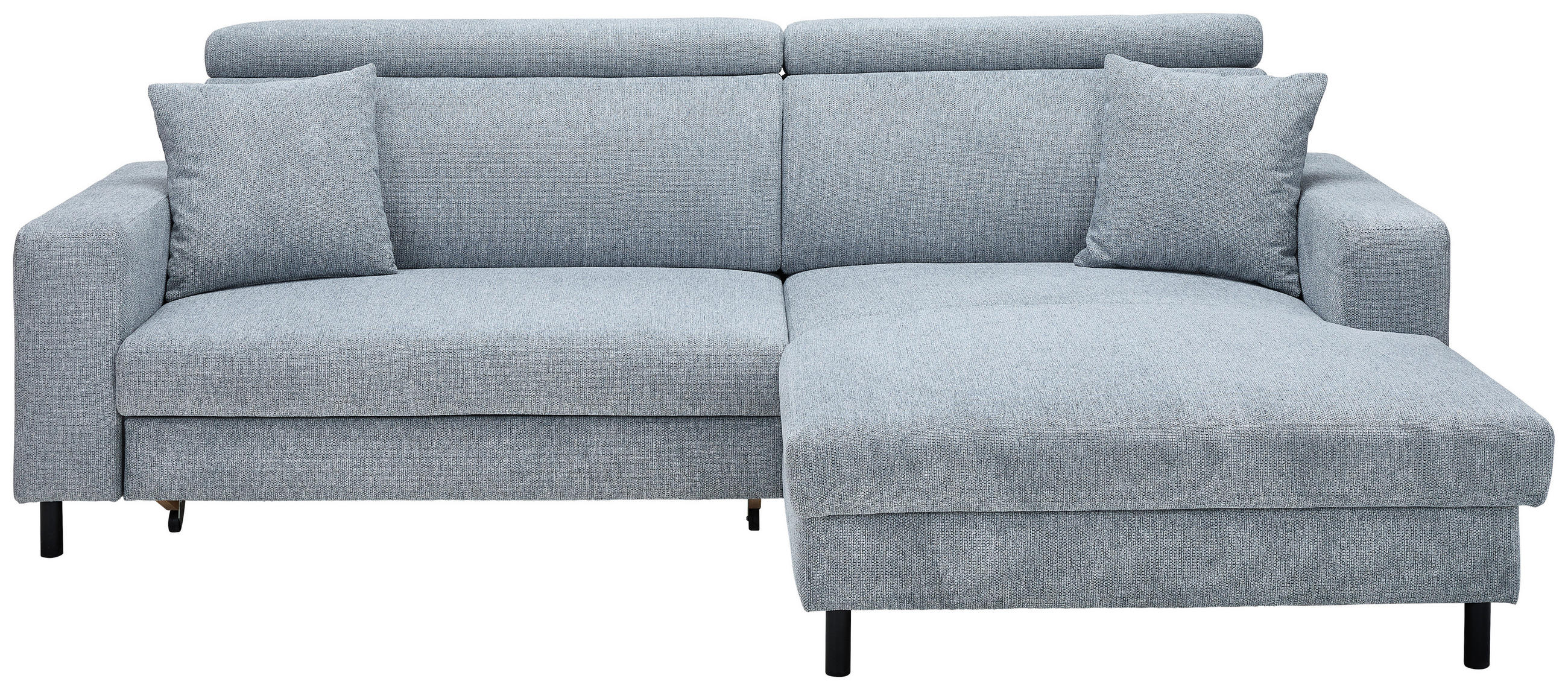 HÖRNSOFFA i flatväv grå  - svart/grå, Design, metall/textil (262/166cm) - Livetastic