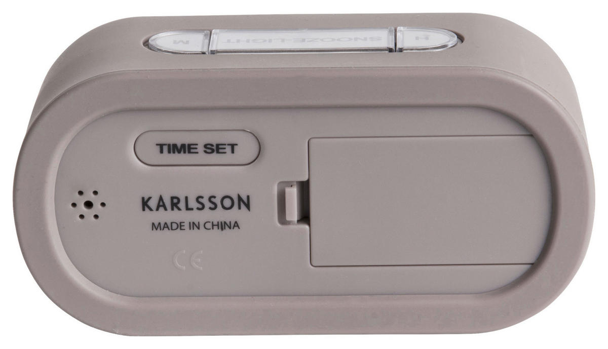WECKER 14/7/5 cm   - Grau, Basics, Kunststoff (14/7/5cm) - Karlsson