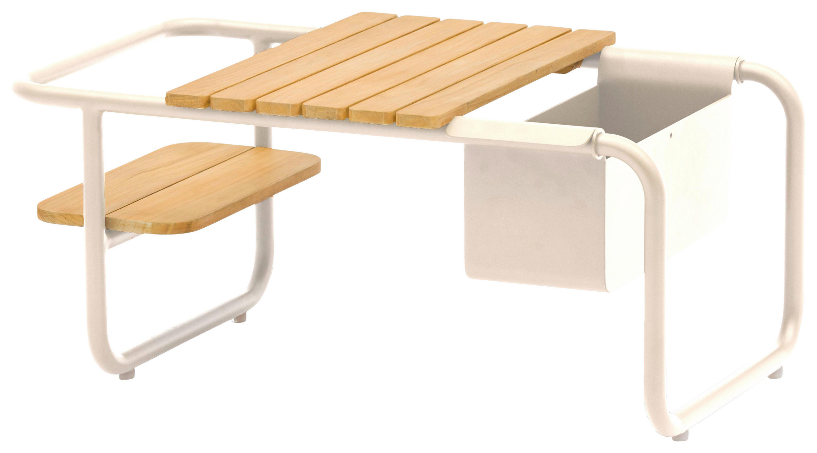 LOUNGETISCH 83,5/46/36 cm Holz, Metall  - Taupe/Teakfarben, Design, Holz/Metall (83,5/46/36cm) - Zebra 