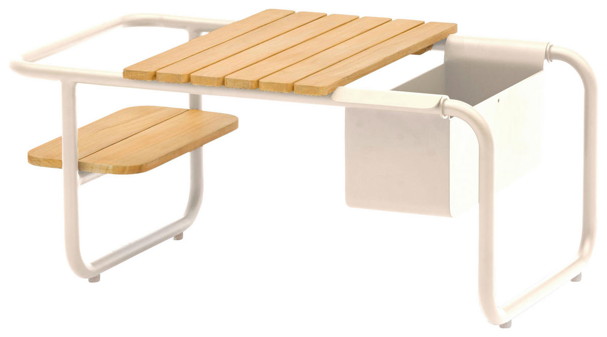 LOUNGETISCH 83,5/46/36 cm Holz, Metall  - Taupe/Teakfarben, Design, Holz/Metall (83,5/46/36cm) - Zebra 