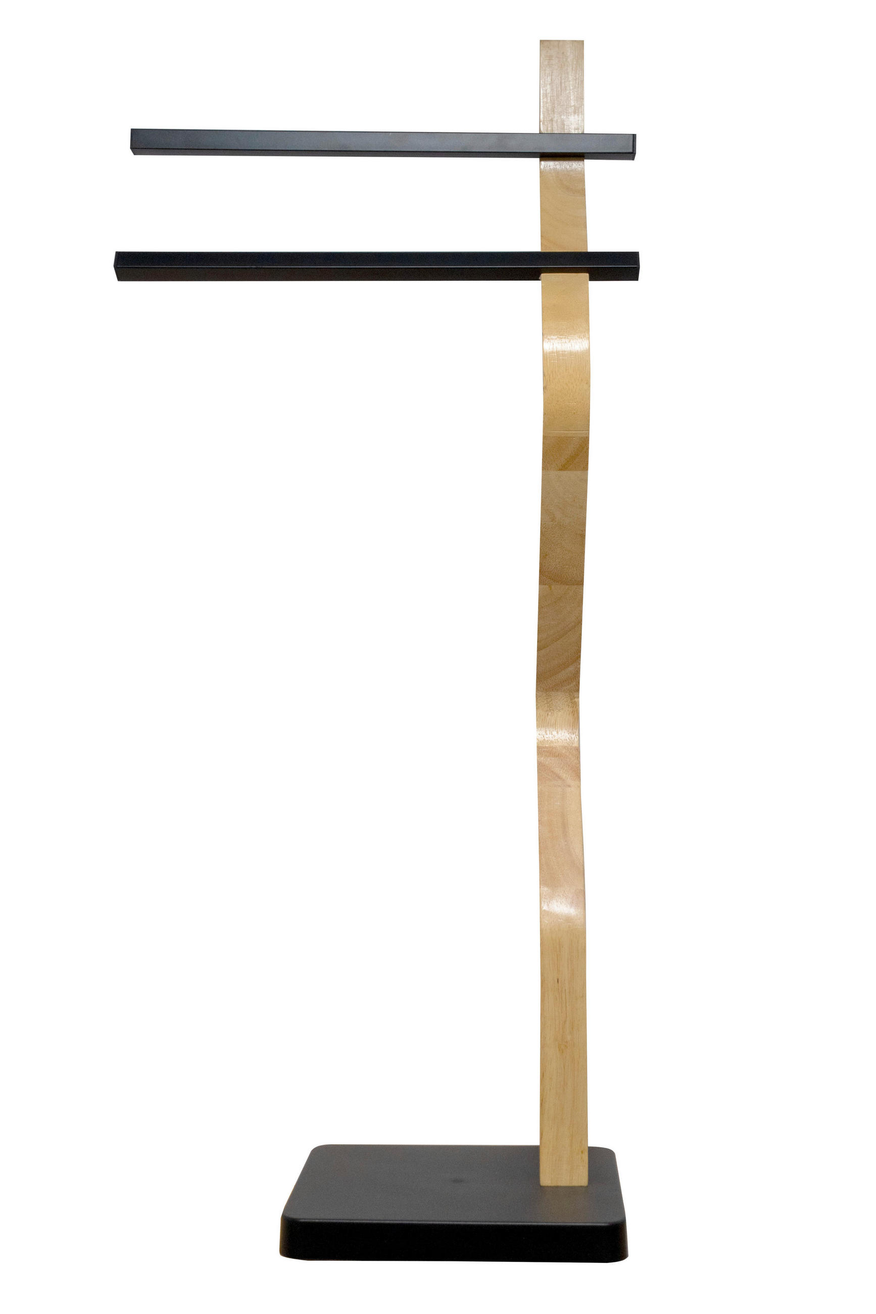 HANDTUCHSTÄNDER 36,5/85/18 cm  - Eichefarben/Schwarz, Basics, Holz/Metall (36,5/85/18cm) - Sadena