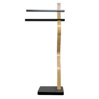 HANDTUCHSTÄNDER 36,5/85/18 cm  - Eichefarben/Schwarz, Basics, Holz/Metall (36,5/85/18cm) - Sadena